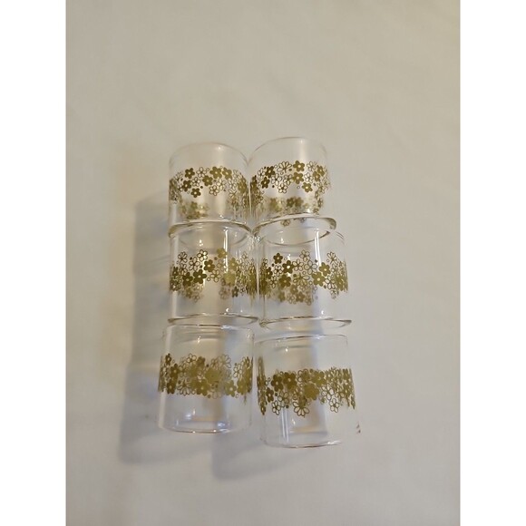 Vintage Corelle Pyrex Corning Butterfly Green Glass Napkin Rings Set of 6 - Picture 3 of 3